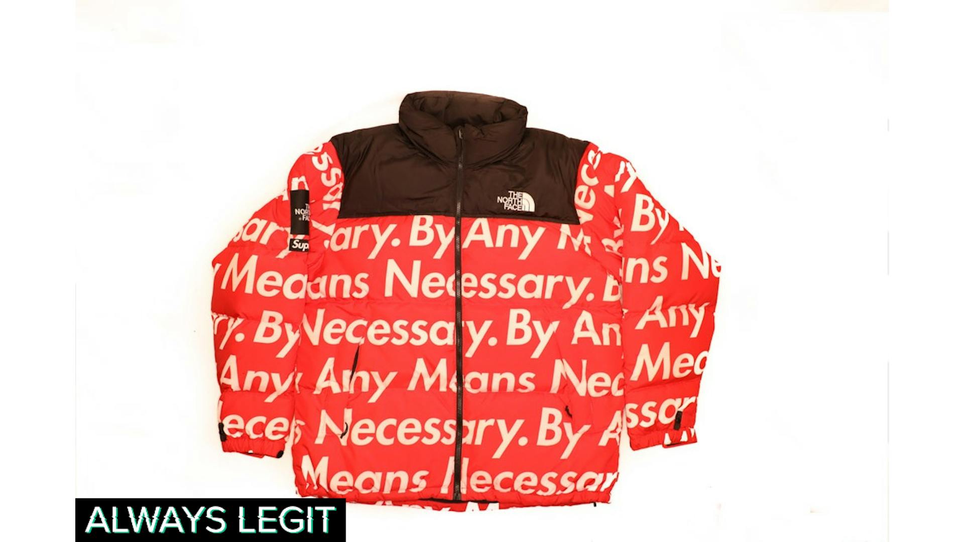 Alwayslegit Supreme The North Face By Any Means Nuptse Jacket Red